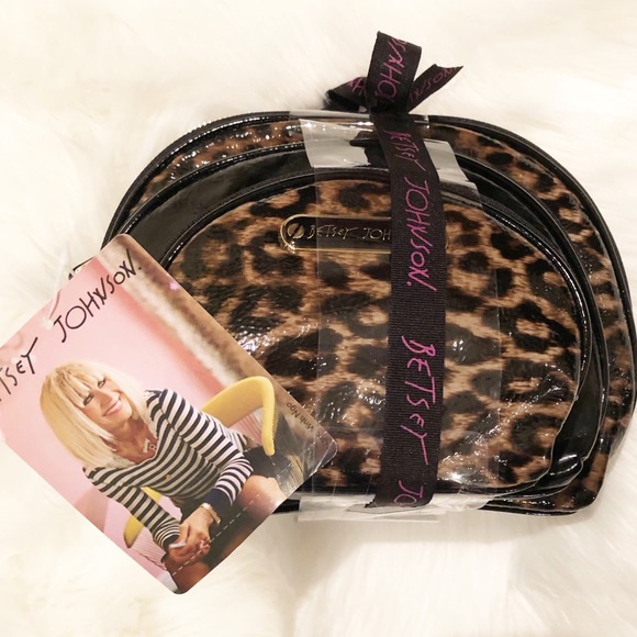 Betsey Johnson Handbags - Betsey Johnson set of 3 cosmetic bags NWT